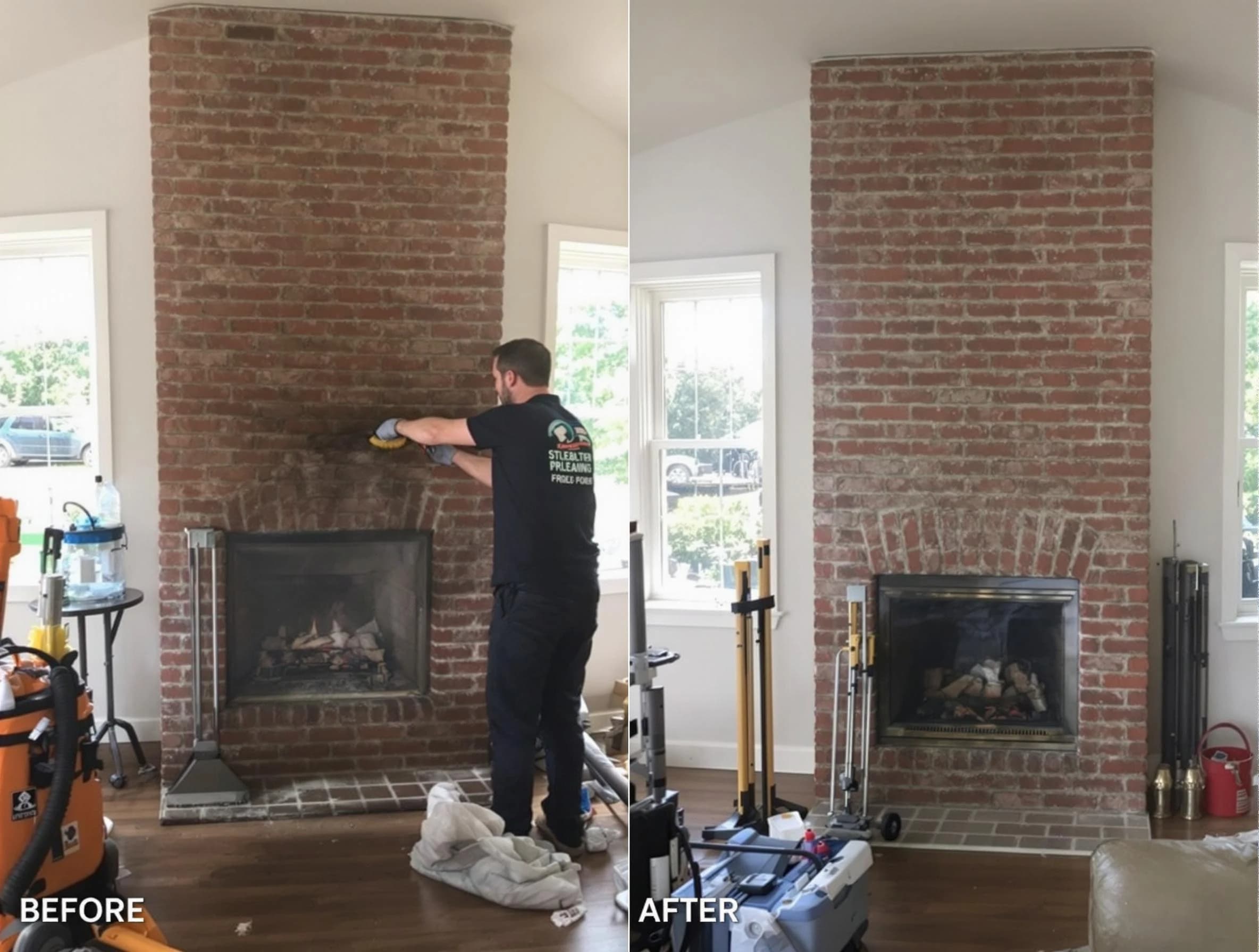 Finished chimney sweeping service by Snellville Chimney Sweep in Snellville, GA