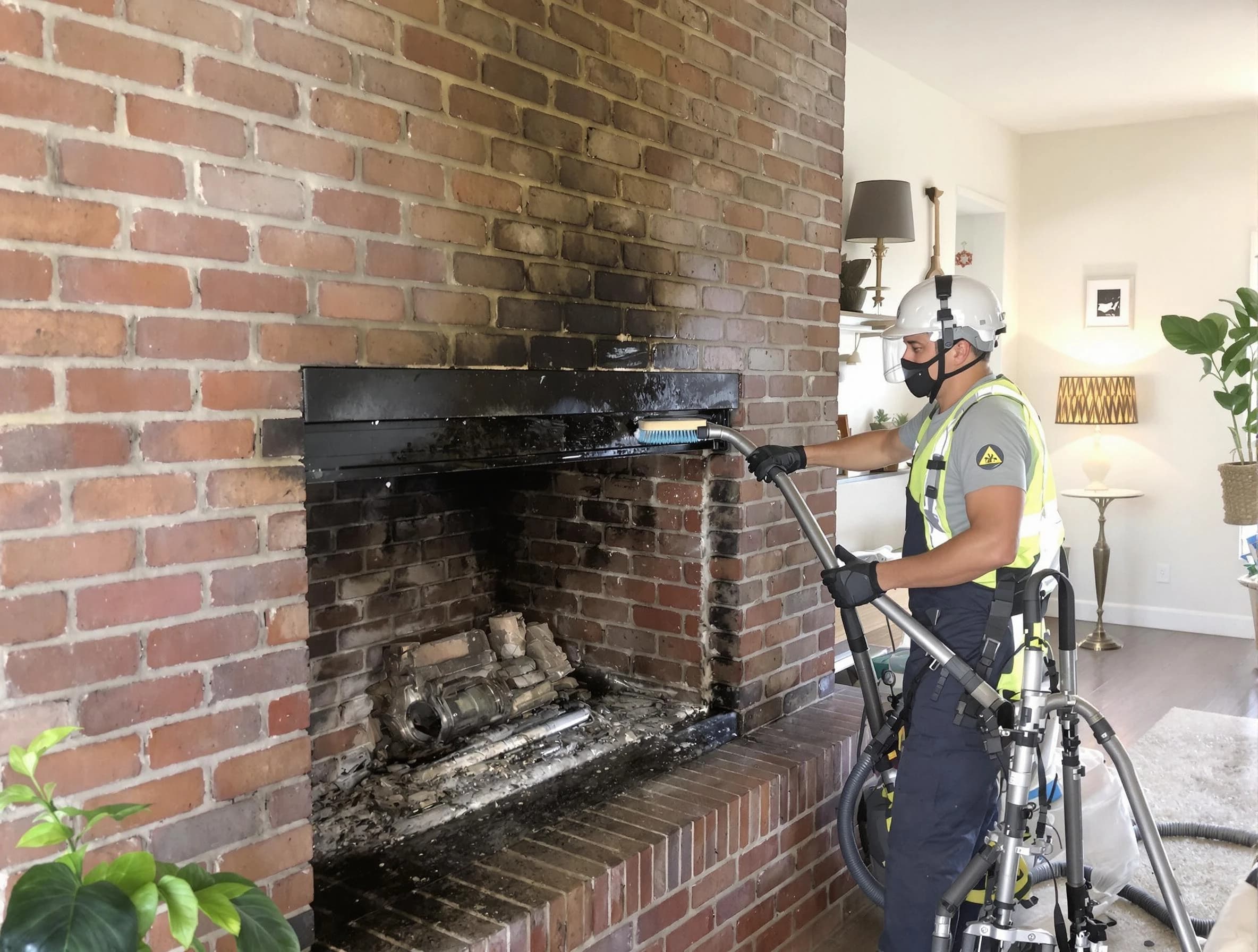 Snellville Chimney Sweep providing fireplace cleaning services in Snellville, GA