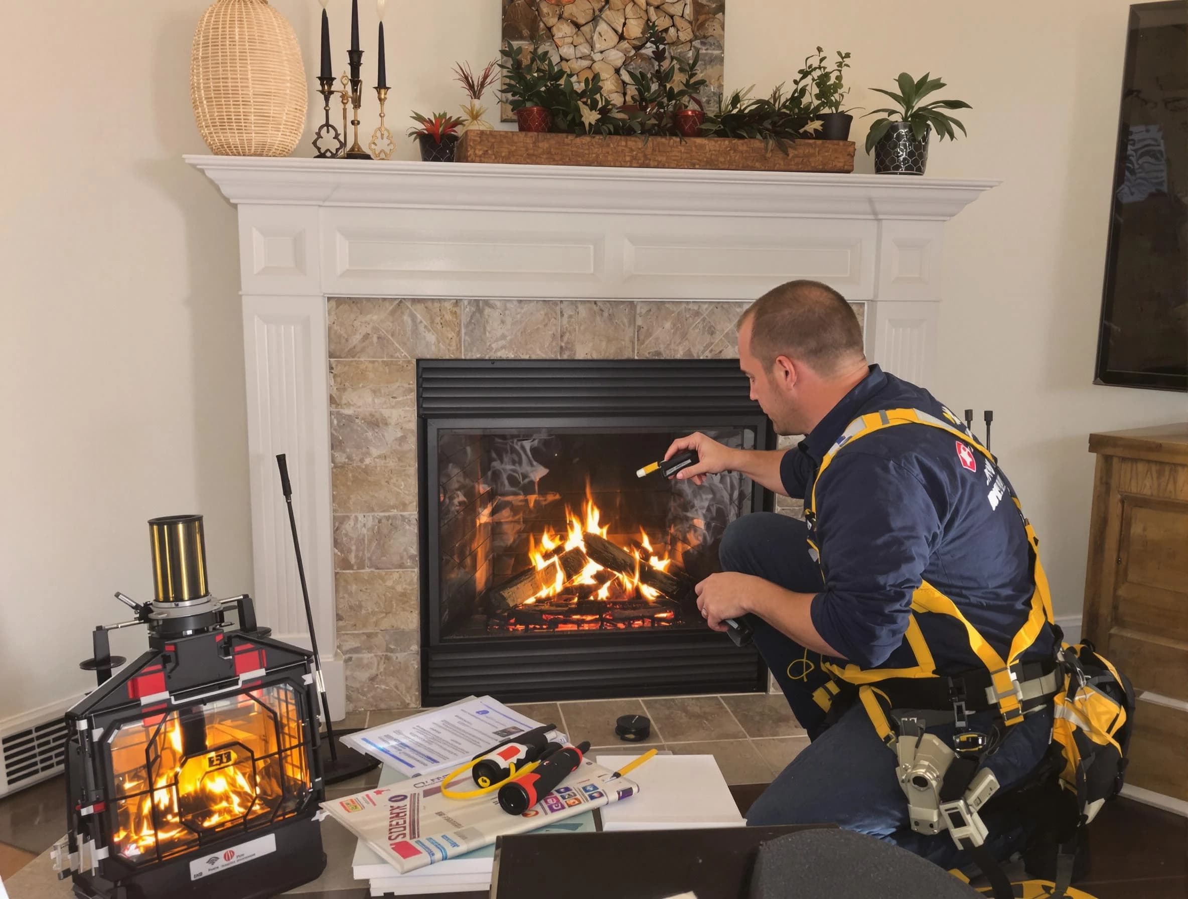 Safety-focused fireplace inspection by Snellville Chimney Sweep in Snellville, GA
