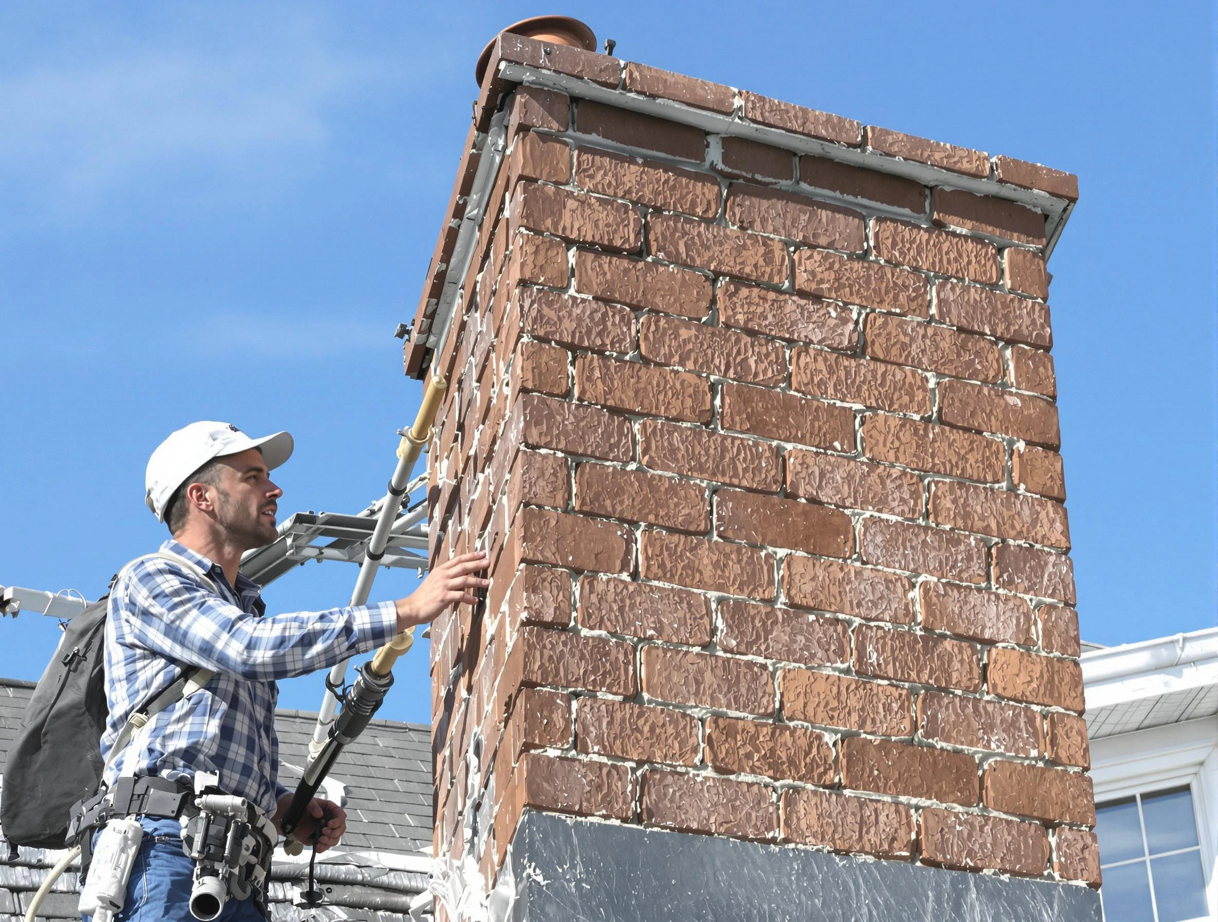 Brickwork for a chimney rebuild by Snellville Chimney Sweep in Snellville, GA