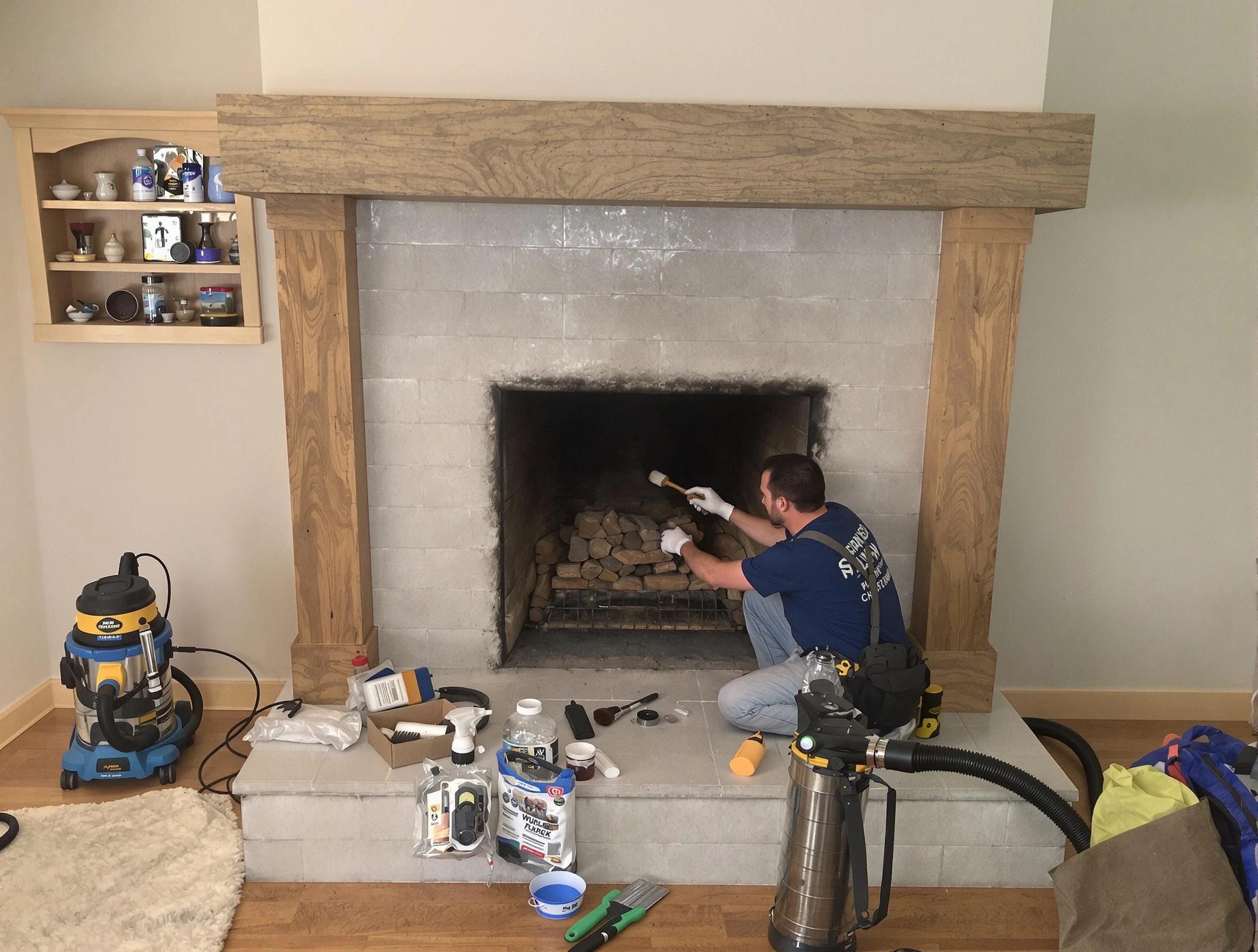 Detailed creosote removal process by Snellville Chimney Sweep in Snellville, GA